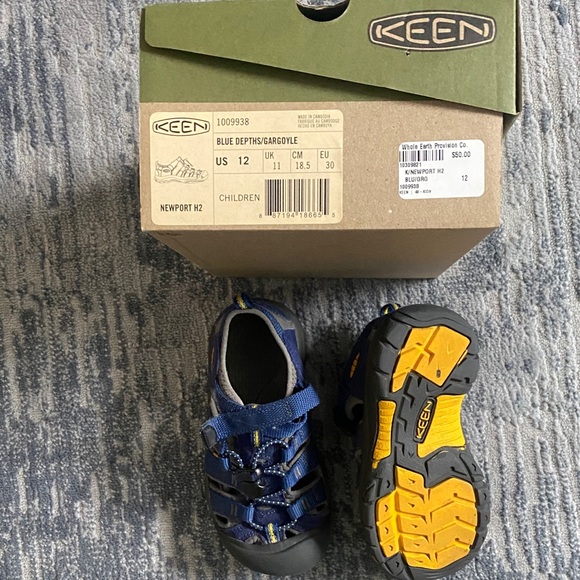 Keen Other - Keen Kids Newport H2 Sandals in Blue with Yellow Accents
